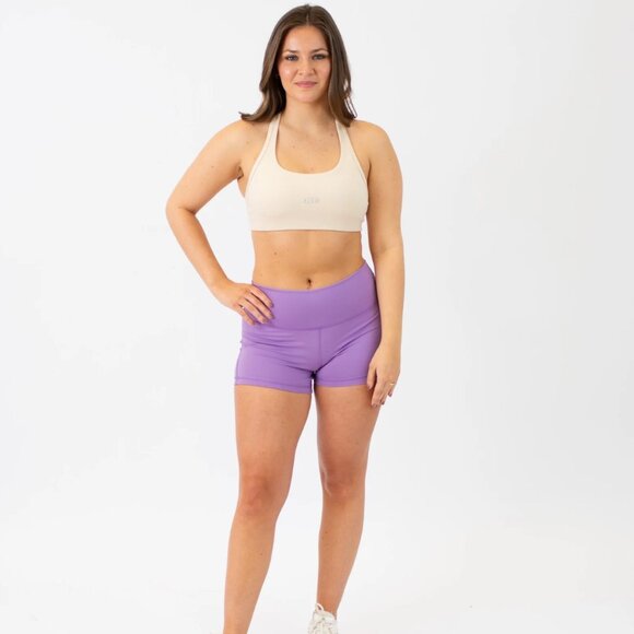 FLEO Apex Contour Mid Rise Workout Shorts Women’s Amethyst Orchid Size Large - Picture 1 of 8